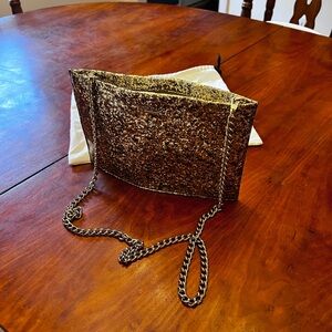 Kate Spade Gold Glitter Chain Shoulder Bag